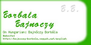 borbala bajnoczy business card