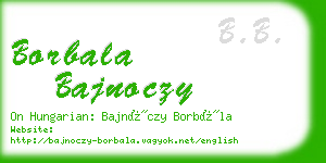 borbala bajnoczy business card